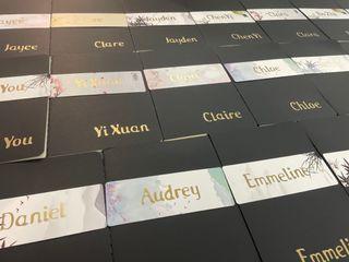 Customised Gift Classic Space Black Lined Notebook with free bookmark personalised name office colleagues farewell get well soon wedding favor bridesmaid anniversary back to school children graduation appreciation get well soon corporate personalised gift