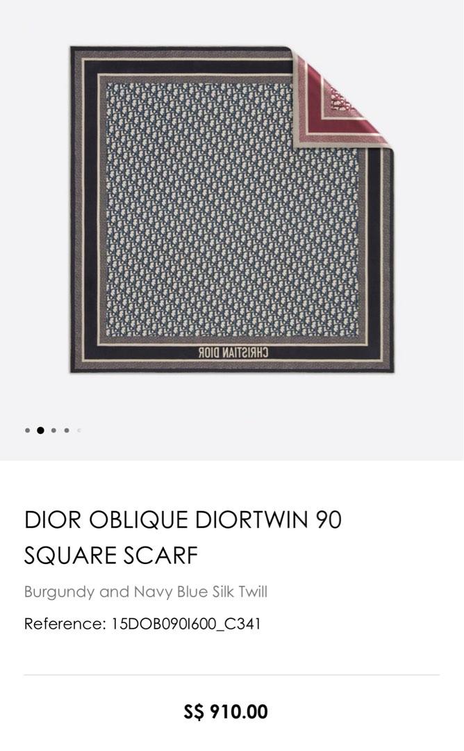 Dior - Plan de Paris 90 Square Scarf White and Black Silk Twill - Women