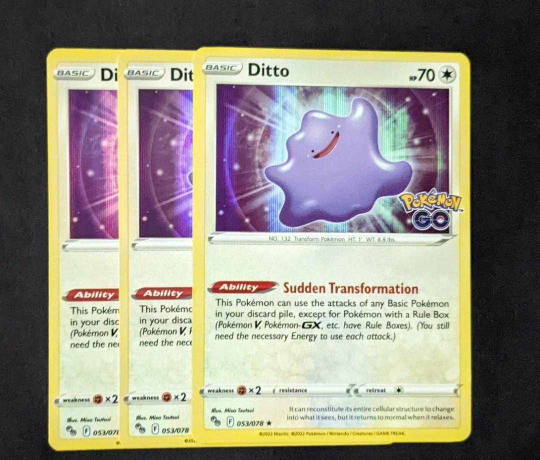 Pokémon TCG Ditto Pokemon GO 053/078 Holo Holo Rare for sale
