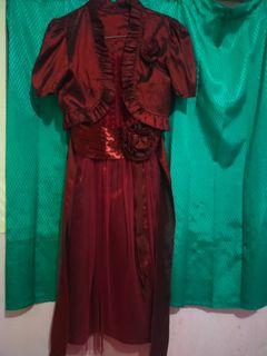 dress merah + outer