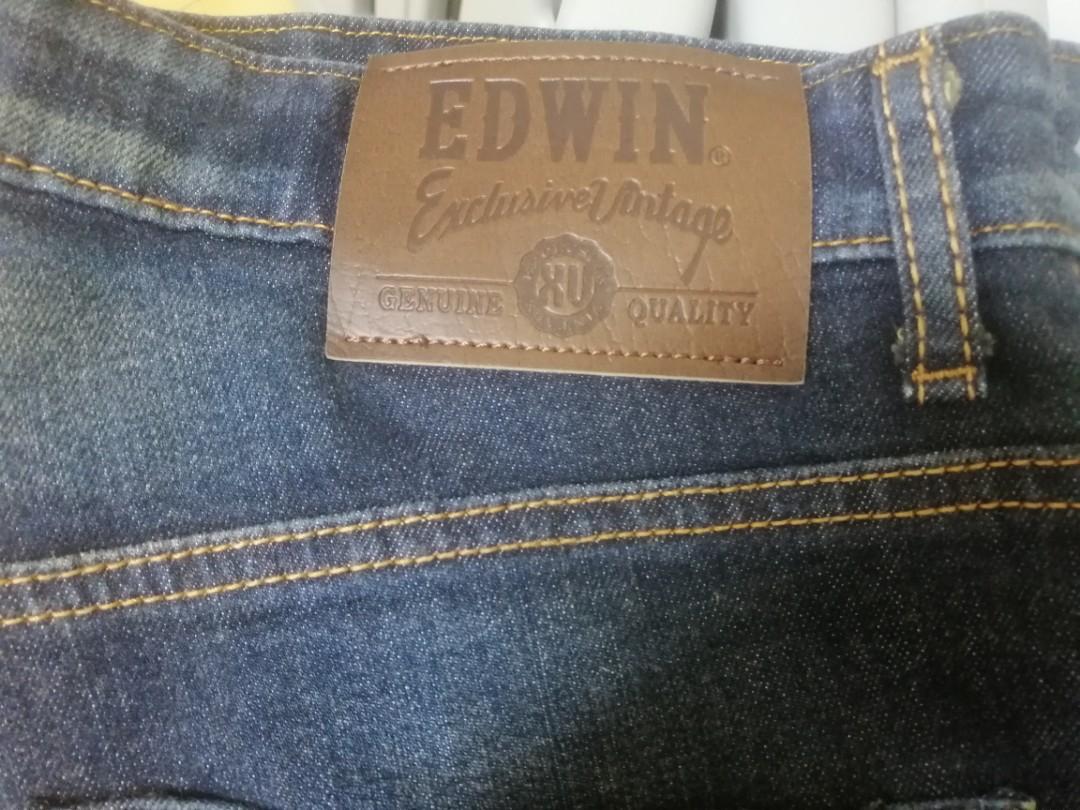 牛仔褲 EDWIN XU 約長107 腰圍42.5 褲腳20 公分