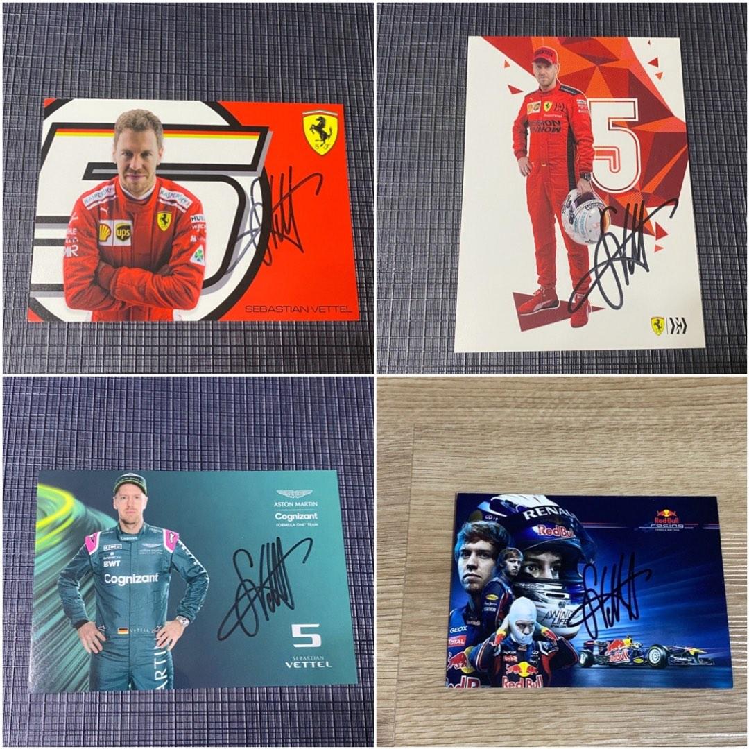 BULLS Sebastian Vettel Ak Formule 1 Rouge Bull Carte Autographe Original Signé 