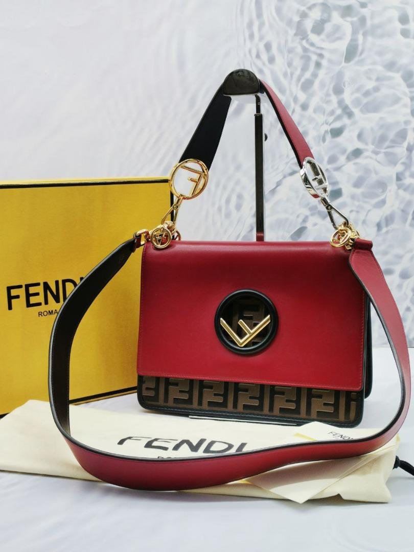 FENDI KAN F LOGO SHOULDER BAG -FULL SET-, Luxury, Bags & Wallets