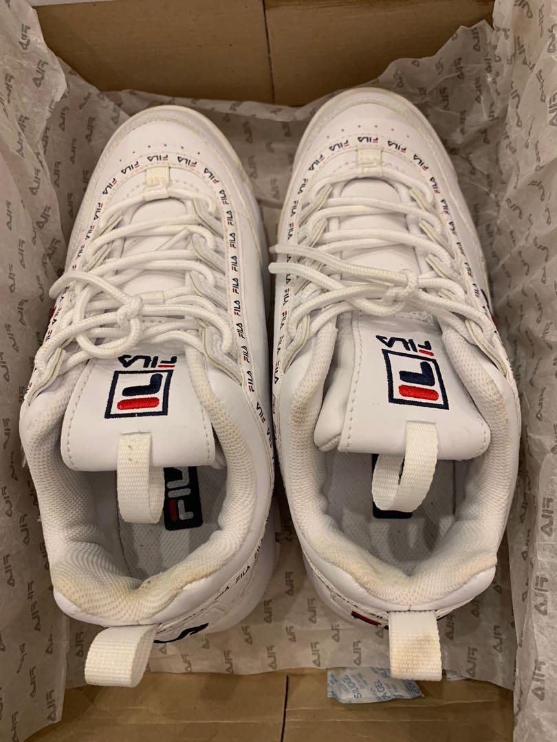 Fila disruptor 2 tapey tape white black sale