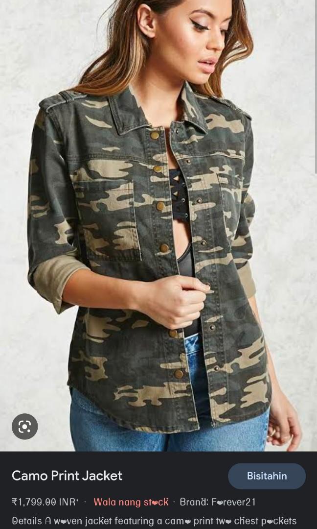 Camo jacket on sale womens forever 21