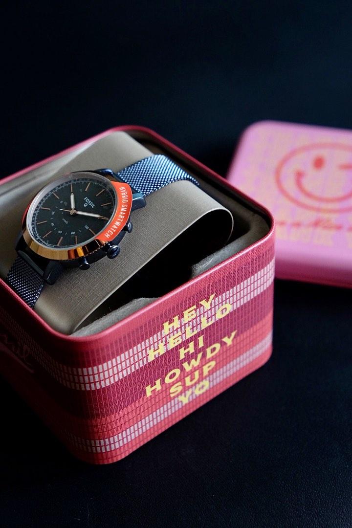 Hybrid smartwatch neely navy stainless steel online