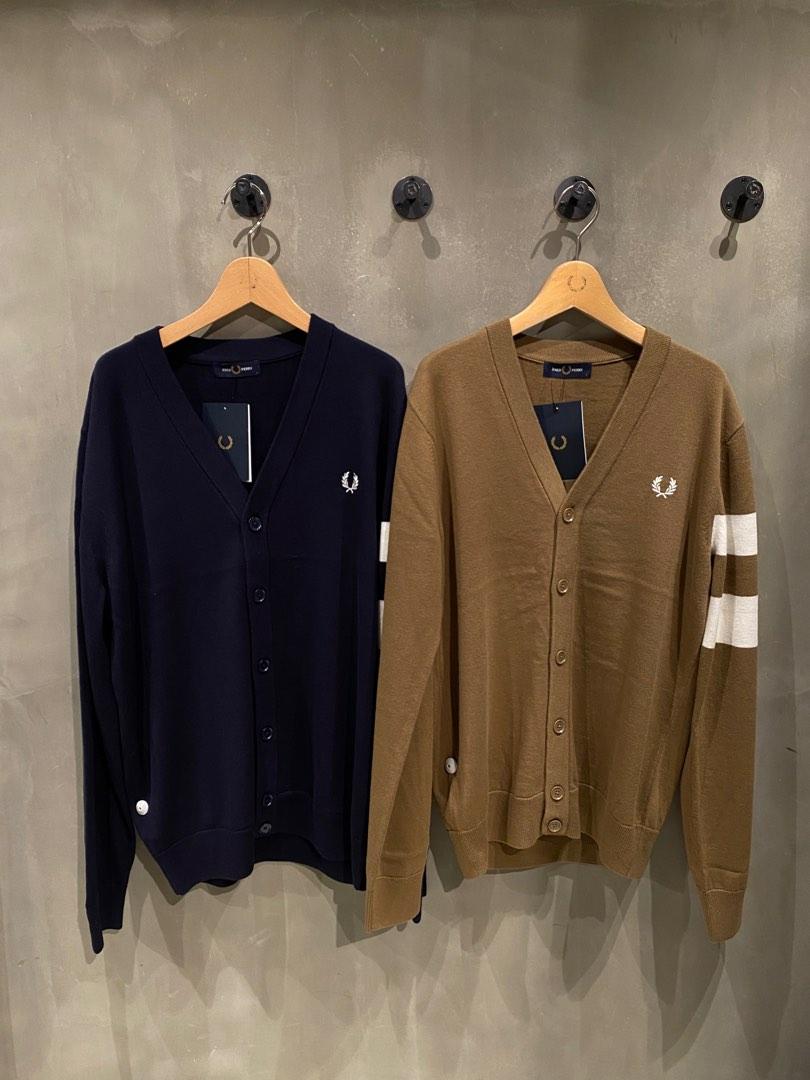 FRED PERRY 2022 TIPPED SLEEVE CARDIGAN SK4197
