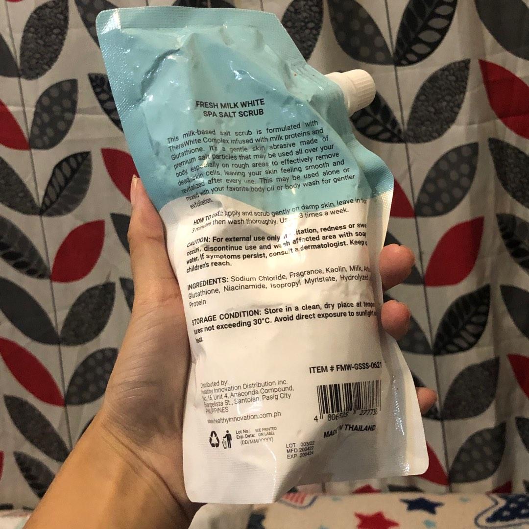 fresh skinlab milk white glutaboost spa salt scrub, Beauty & Personal ...