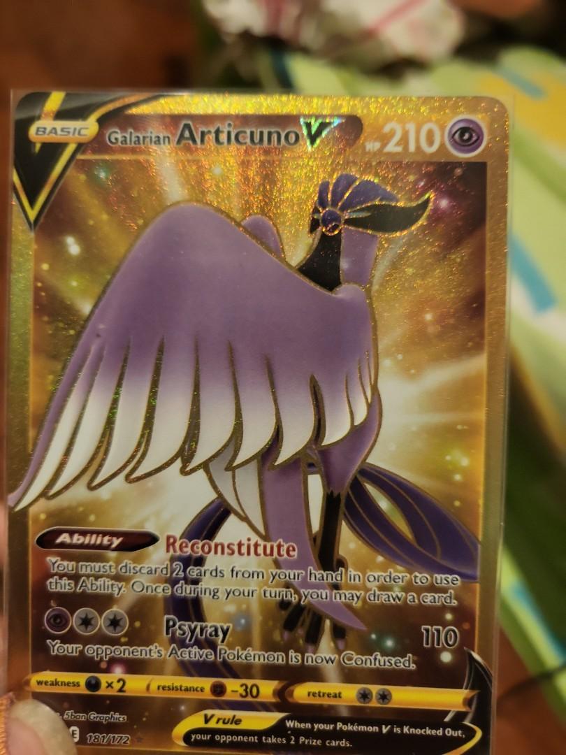 Galarian Articuno V - 181/172 - Secret Rare - Pokemon Singles