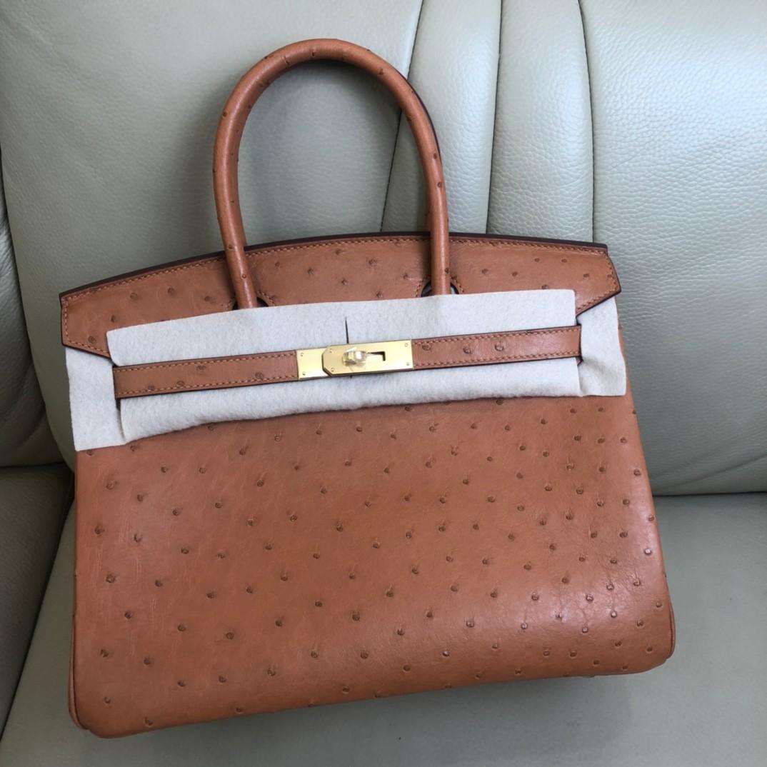 Genuine ostrich leather handbag Luxury Bags Wallets on Carousell