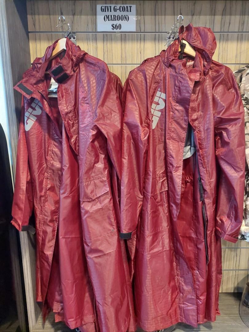 Givi G Coat Raincoat Maroon Motorcycles Motorcycle Apparel on