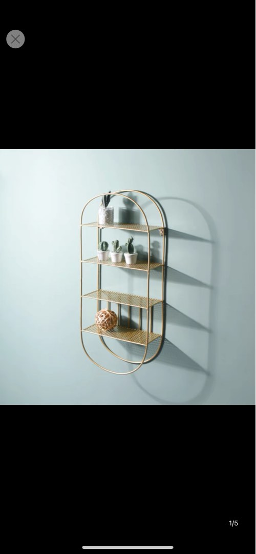 Golden racks, Furniture & Home Living, Home Decor, Wall Decor on Carousell