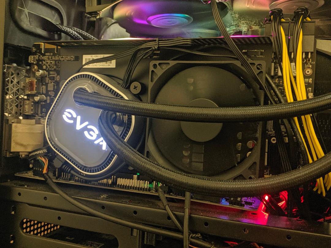 Gpu Zotac 1080ti Amp 11gb AIO EVGA CLC 240mm bracket kraken