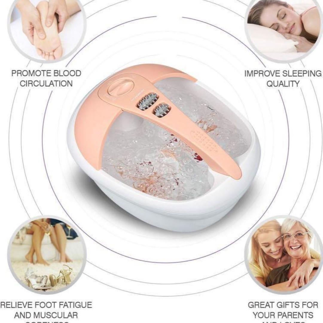 Hangsun Foot Spa Bath Massager Electric Feet Salon Tub with Bubbles