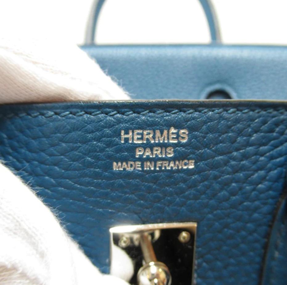 Buy Hermes Birkin Handbag Blue Togo with Palladium Hardware 2915901