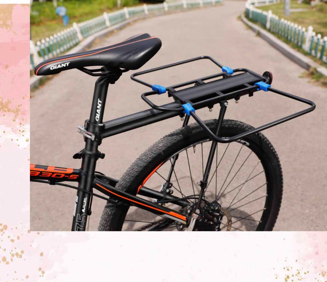 High Strength Heavy Duty Bike Rear Rack with Reflector for Mountain and ...
