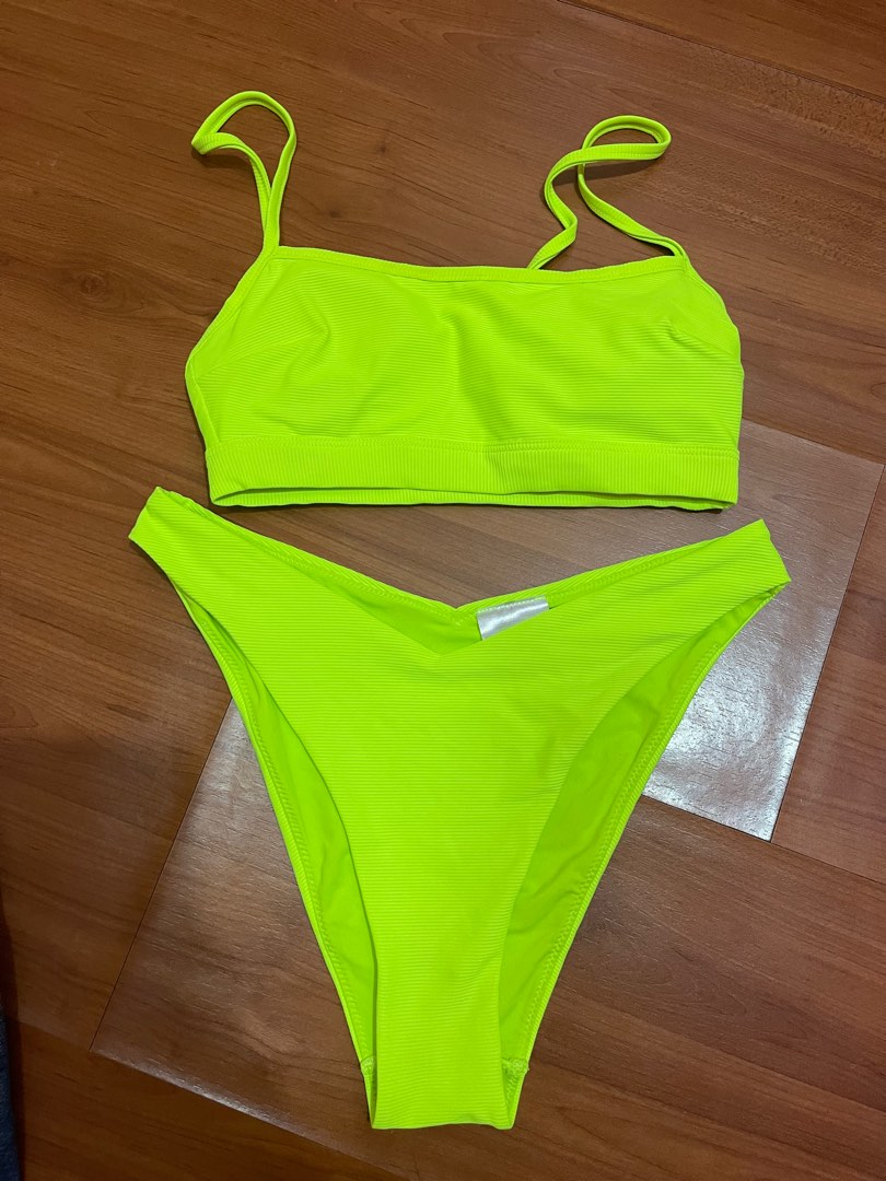 H&M Neon Green swimsuit, Women's Fashion, Swimwear, Bikinis & Swimsuits