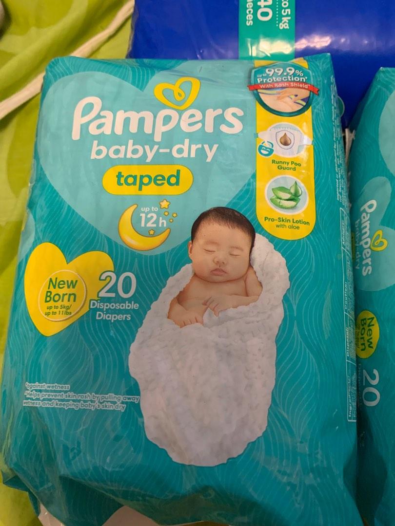 Huggies Dry Diapers and Pampers Baby-dry taped newborn, Babies & Kids