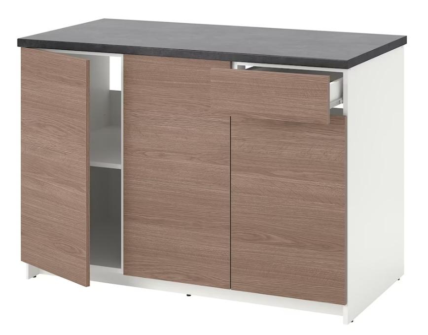 IKEA Knoxhult Doors and Drawer Wood Effect, Grey, 120 cm