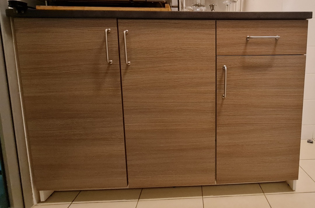 IKEA Knoxhult Doors and Drawer Wood Effect, Grey, 120 cm