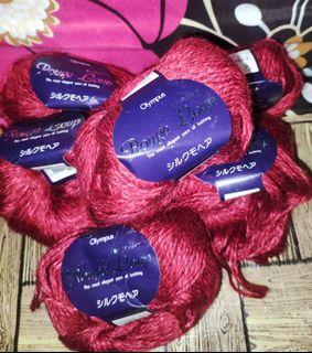 Imported Yarn From Japan Color Red
