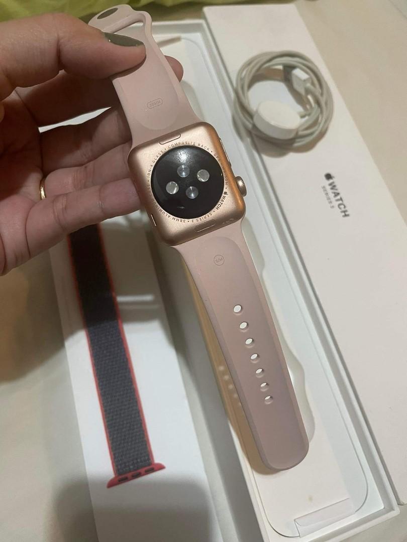 Iwatch series 3 hot sale rose gold 38mm
