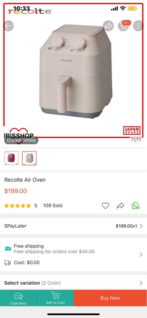 Japanese Recolte Air Oven 2.4L, TV & Home Appliances, Kitchen