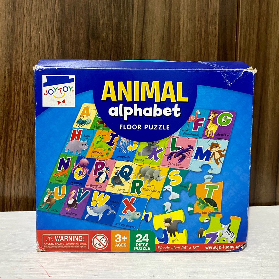Joytoy Animal Alphabet Floor Puzzle 24 pcs, Hobbies & Toys, Toys