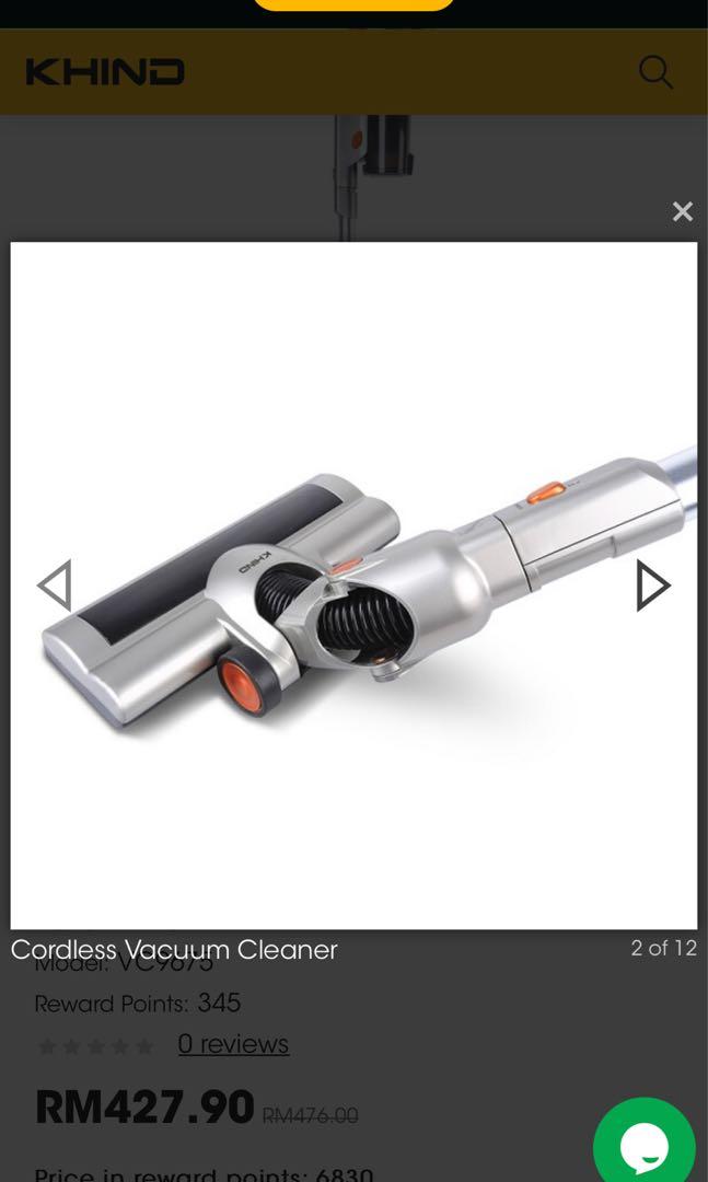 Khind cordless vacuum, Furniture & Home Living, Cleaning & Homecare