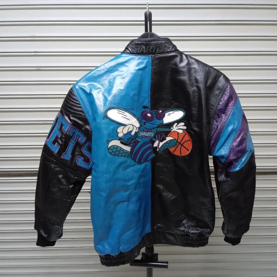 Charlotte hornets leather clearance jacket