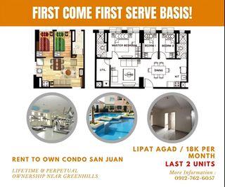 LIPAT AGAD condo 18k monthly promo rent to own San Juan Araneta mandaluyong Gilmore greenhills