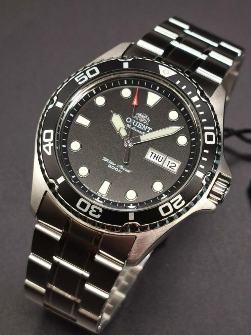 Mens black stainless best sale steel watch