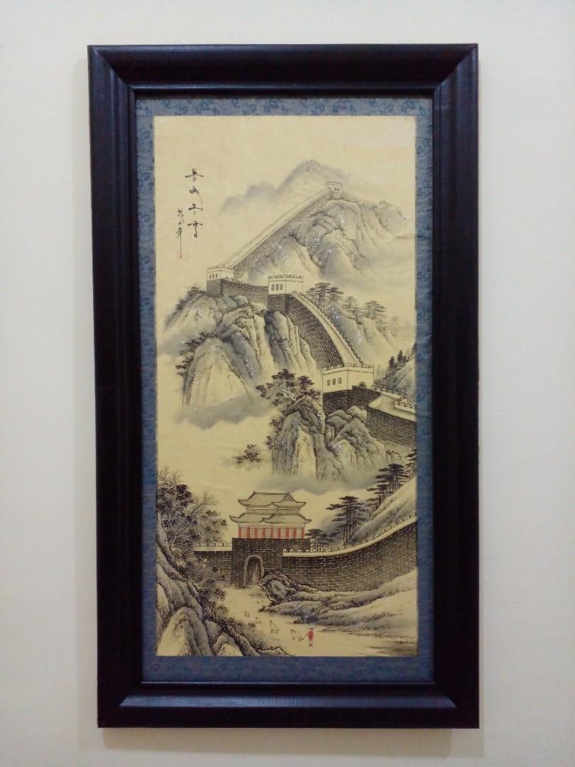 Lukisan Kuno China Kertas, Antik, Pajangan di Carousell