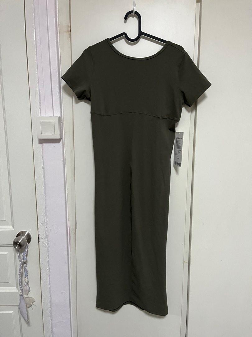 Scoop back Nulu Midi Dress Asia Edition in Depp Artifact - Try on and review:  I love it so much I will probably buy other colors but also considering the  All align