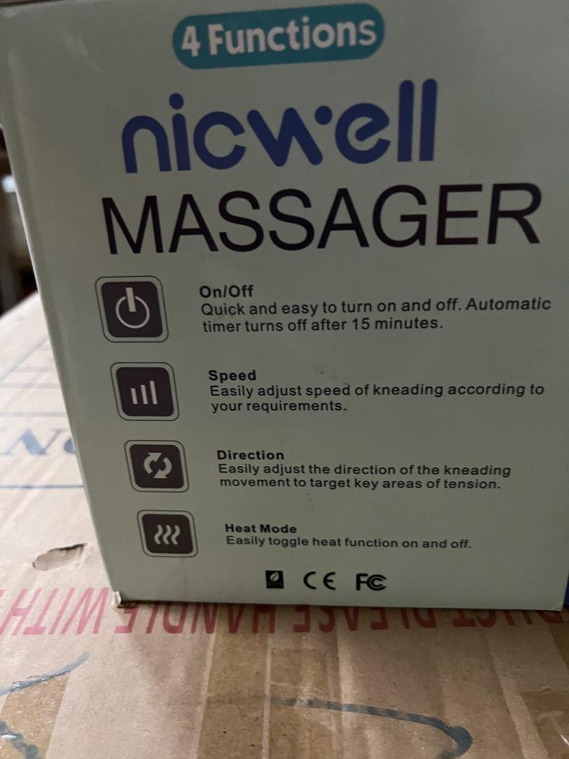 Massagers for Neck and Back with Heat, Nicwell Shiatsu Back and Neck  Massager with Heat Deep Kneading Massage for Neck, Back, Shoulder, Foot and  Legs, Home, Car, Office Use