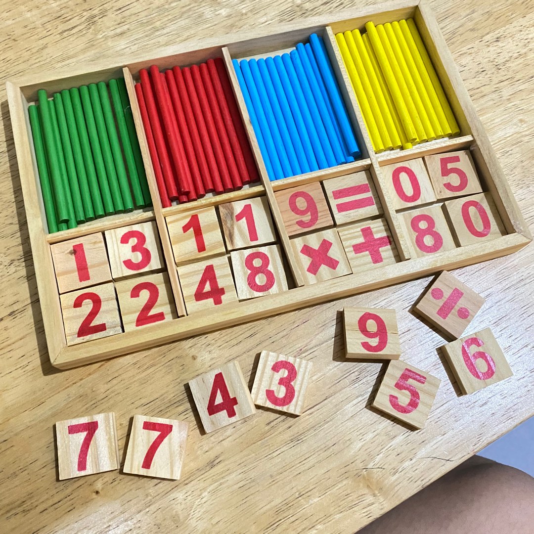Math Wooden Counting Sticks, Hobbies & Toys, Stationary & Craft