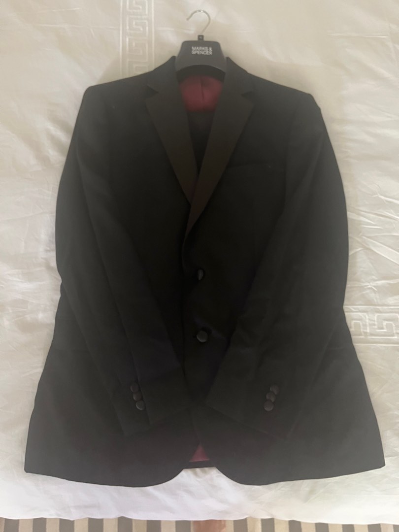 Mens Black Dinner Jacket & Trousers, Men's Fashion, Coats, Jackets and