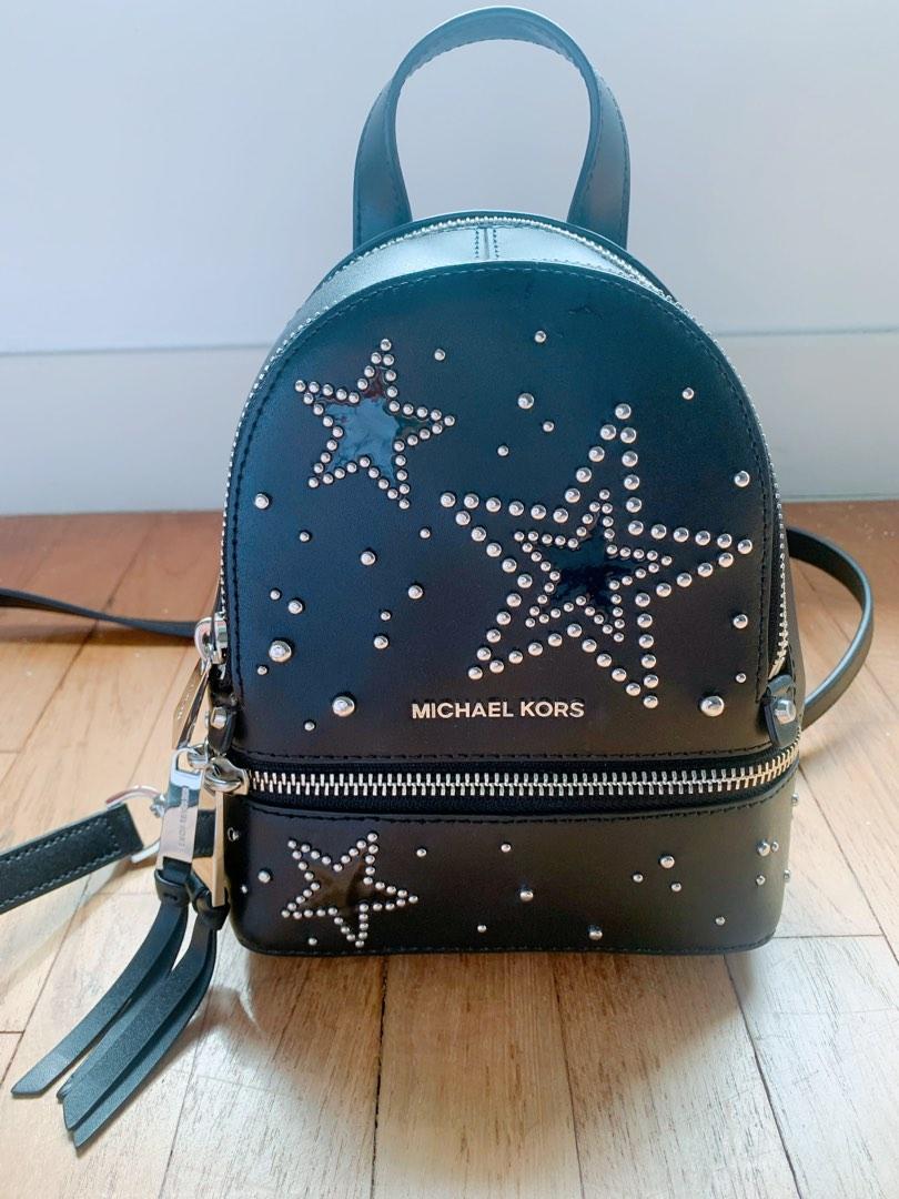 Michael Kors Black Monogram Print Backpack 33F9LGYB2O001  Handbags   Jomashop