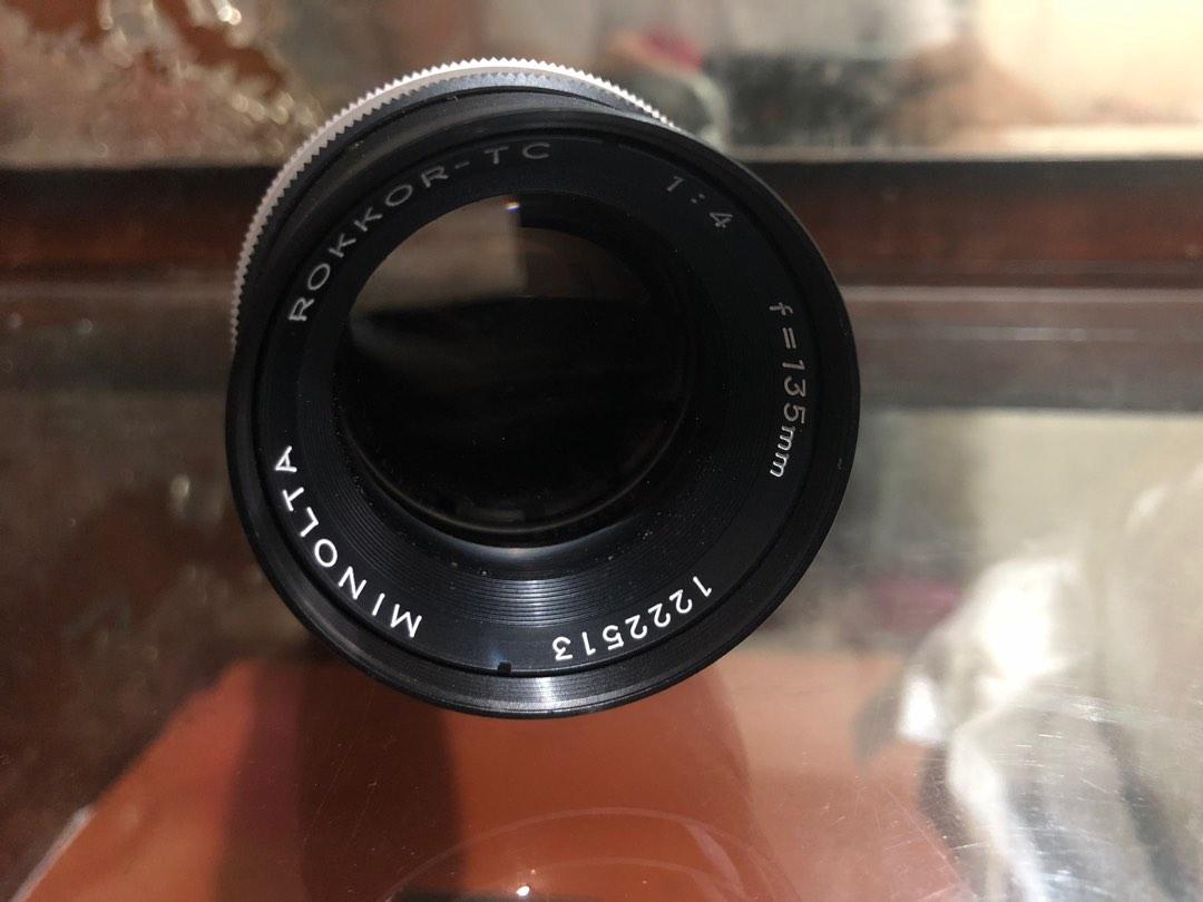Minolta Rokkor 135mm F4 (Category: Lens & Kits) located in Tabaco. Submitted by cinemahilig (Listing ID 1190128492, Image 1). Description: Smooth focus and aperture. Last price posted. Kindly shoulder shipping. Item location: Tabaco City, Albay. 09395763344.