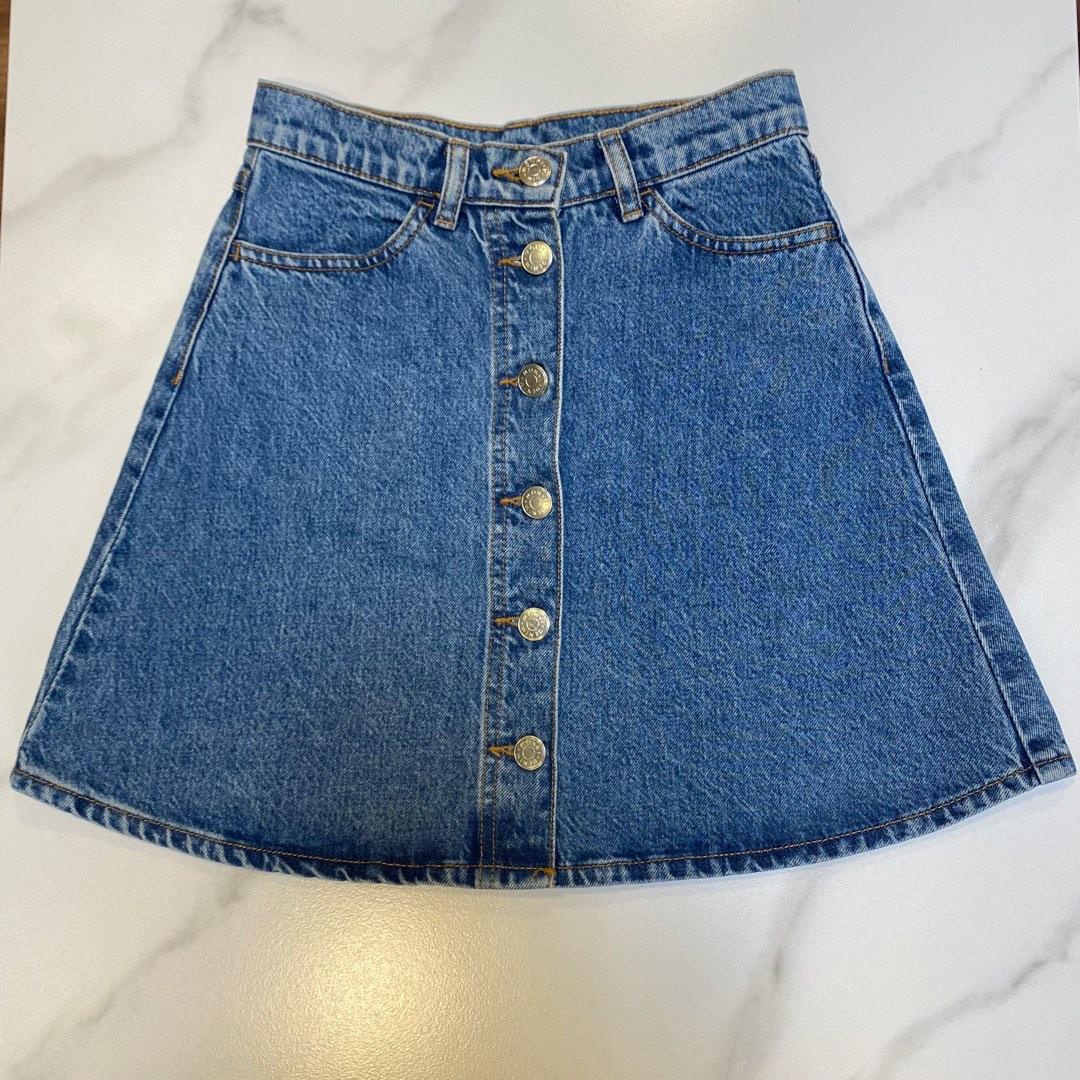 Short denim skirts uk discount