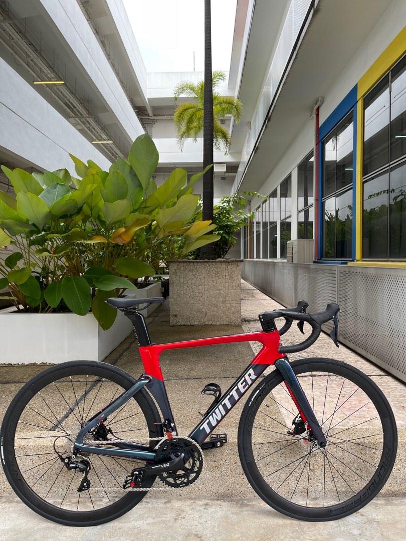 2022 Twitter AURORA latest model carbon full bike 9.6kg chameleon red size 48 shimano 105 groupset full internal cables roadbike aero road