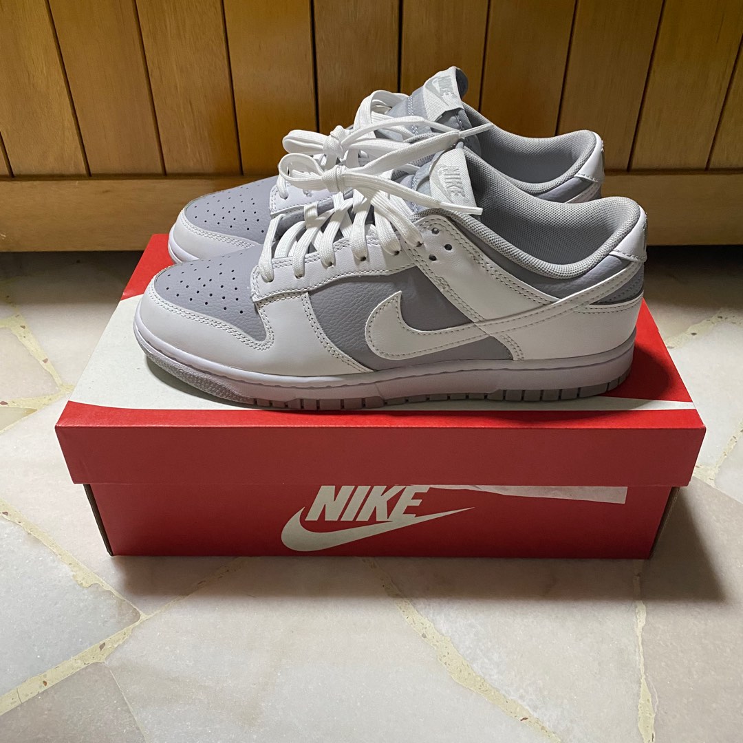dunk low white wolf grey