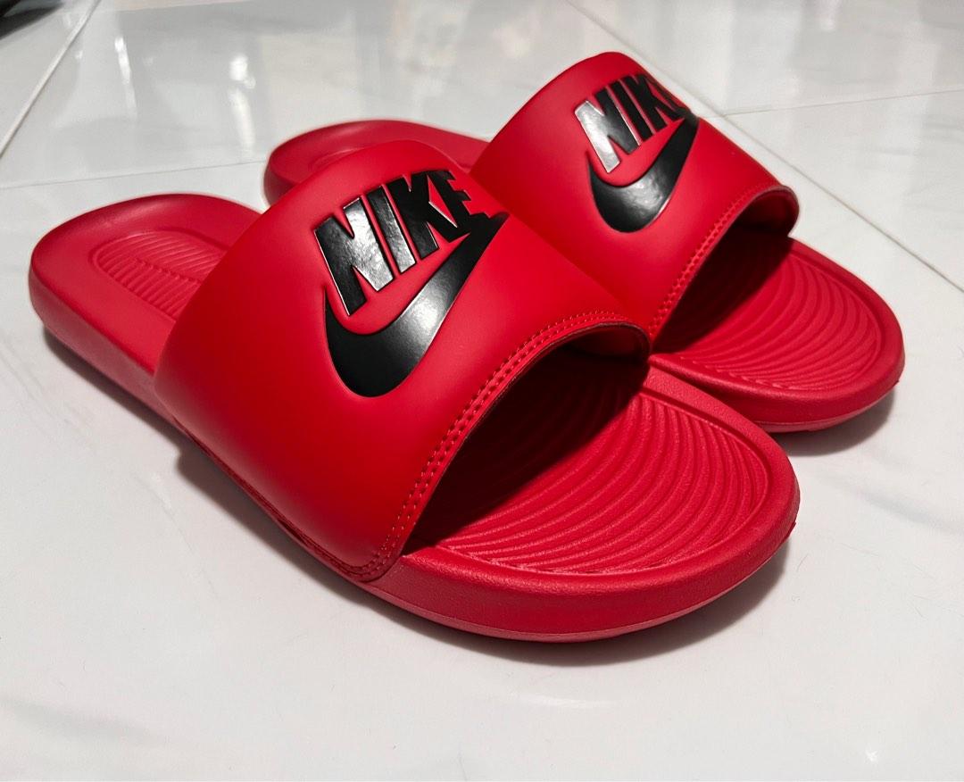 Red clearance nike sliders