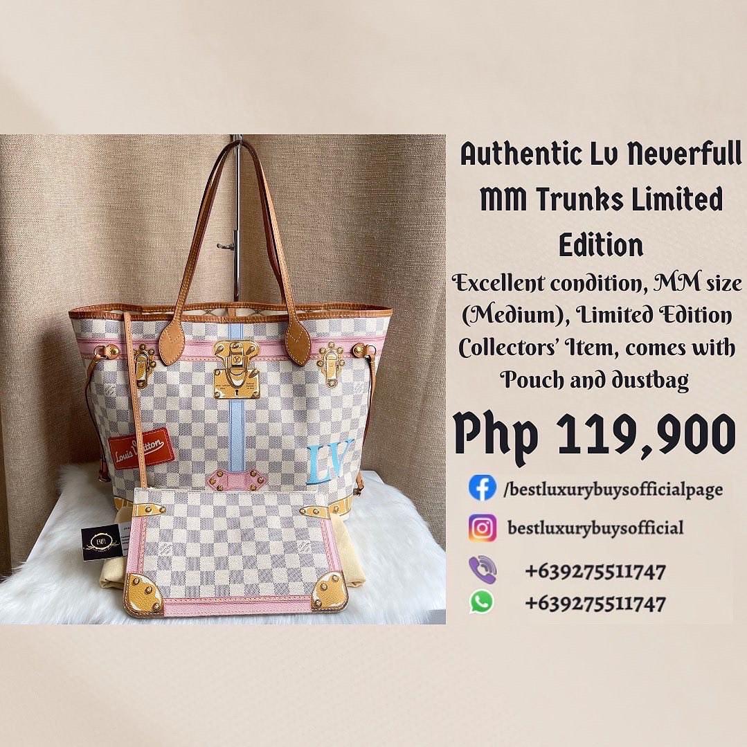 LV NEVERFULL MM DAMIER TOTE BAG, Luxury, Bags & Wallets on Carousell