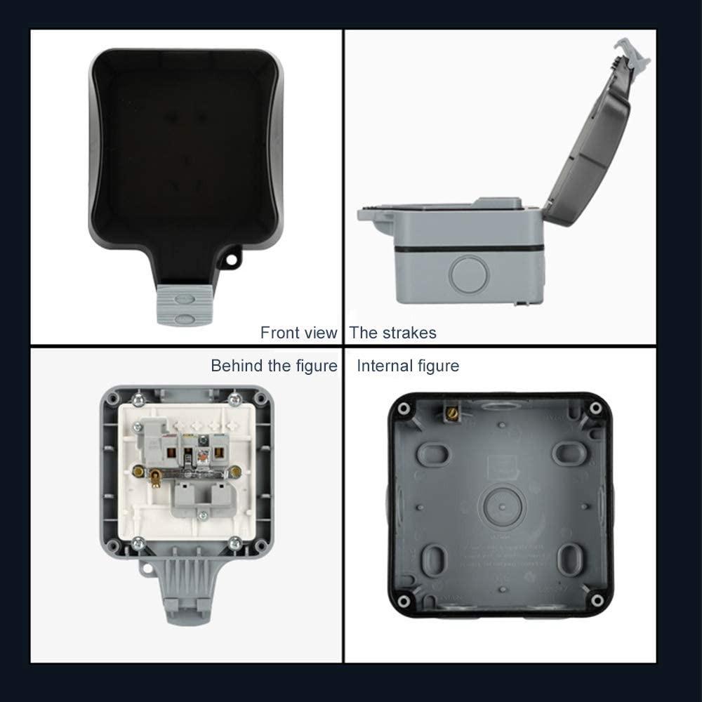 Outdoor Sockets Weatherproof, Single Outdoor Socket 13A 1gang IP66