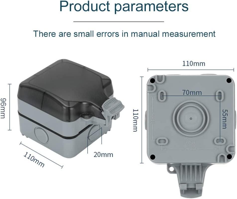 Outdoor Sockets Weatherproof, Single Outdoor Socket 13A 1gang IP66