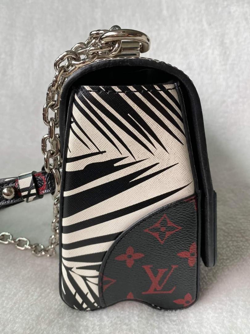 Pre-owned Louis Vuitton Chain Wallet Twist Palm Monogram Infrarouge Black  Multicolor