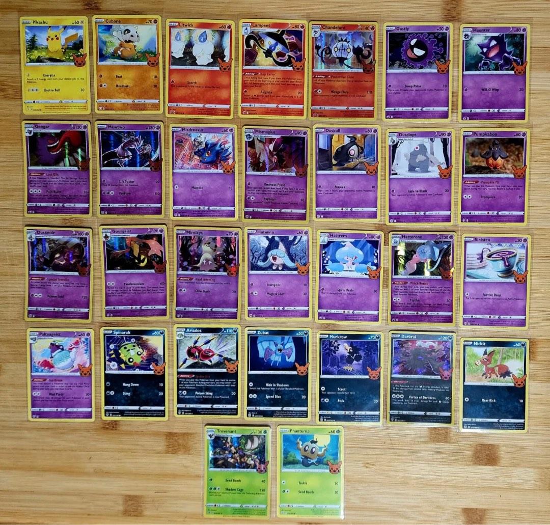 Pokemon tcg Halloween 全set 30張 PTCG 寶可夢卡 萬聖節, 興趣及遊戲, 玩具 & 遊戲類 Carousell
