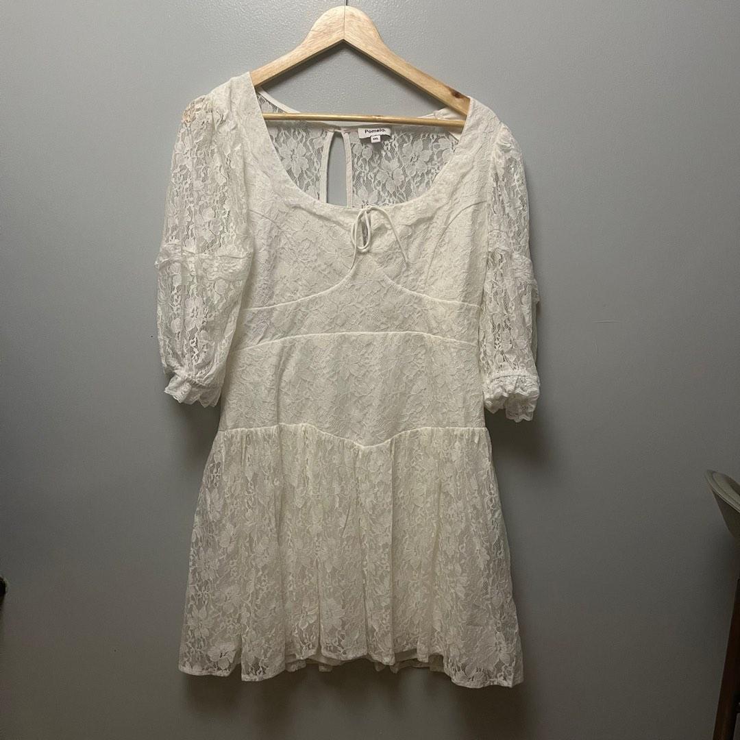 Pomelo white lace dress, Women's Fashion, Dresses & Sets, Dresses on