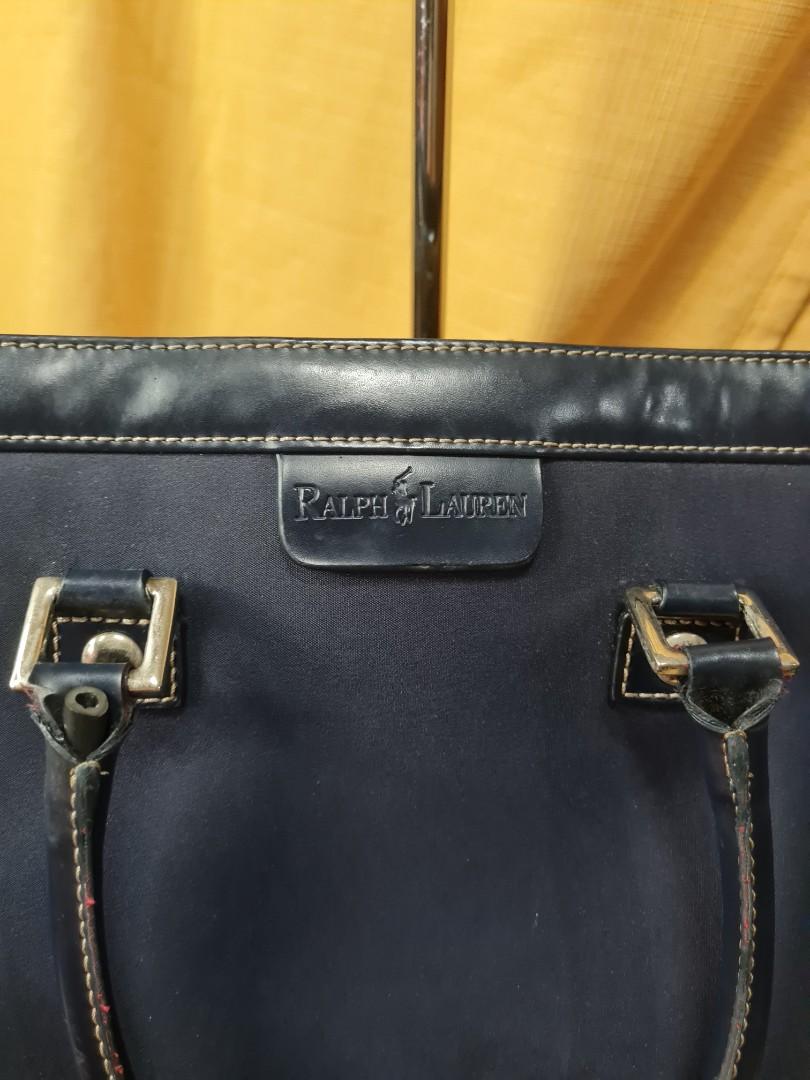 Ralph Lauren Leather and Nylon Handbag, Luxury, Bags & Wallets on Carousell